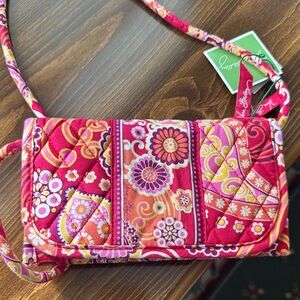 Vintage 1990s Vera Bradley “Raspberry Fizz” Crossbody Wallet -never used $20